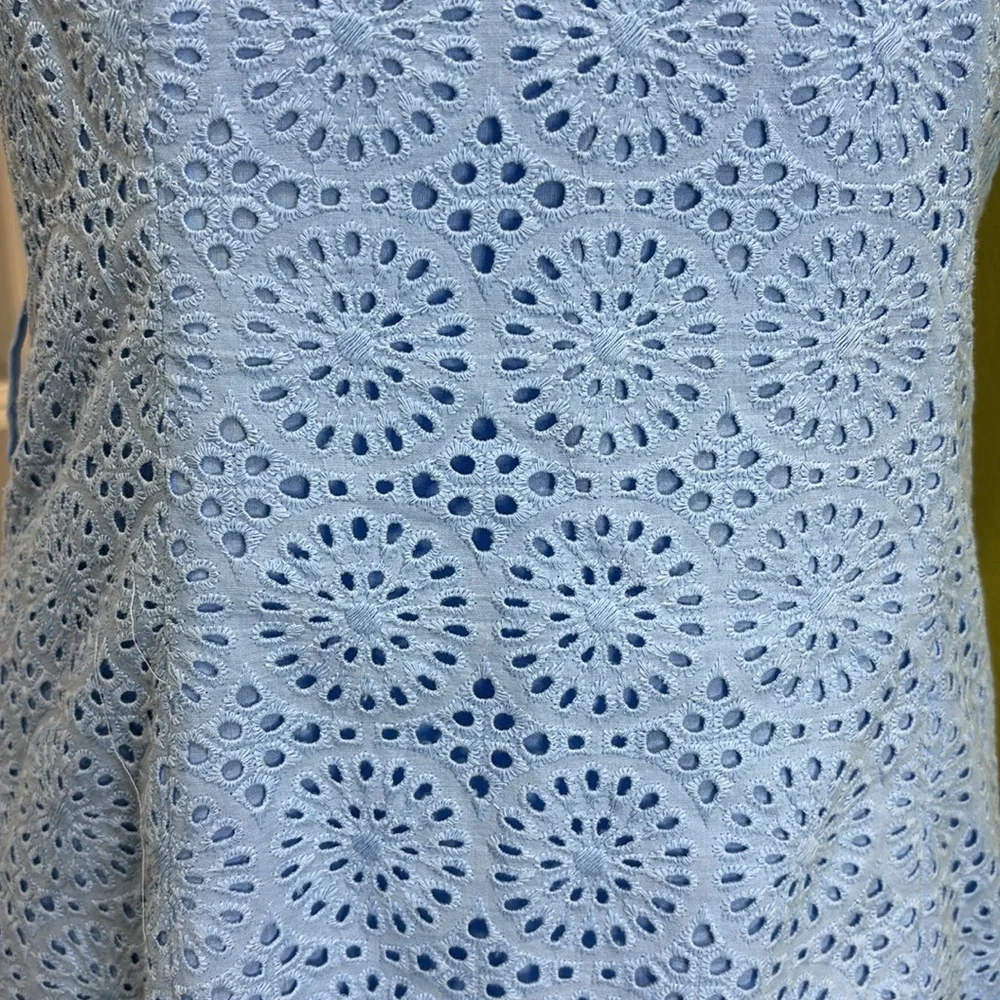 Lilly Pulitzer Ryann Eyelet Shift Dress Frenchie Blue Kaleidoscope NWT S… - Picture 9 of 14